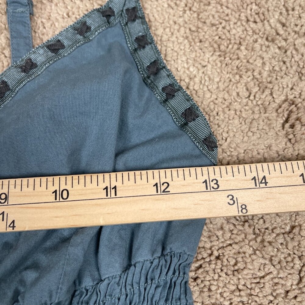 Tommy Hilfiger Tank Womens L Blue Y2K Embroidered Smocked Long Bohemian Fairy - Picture 8 of 10